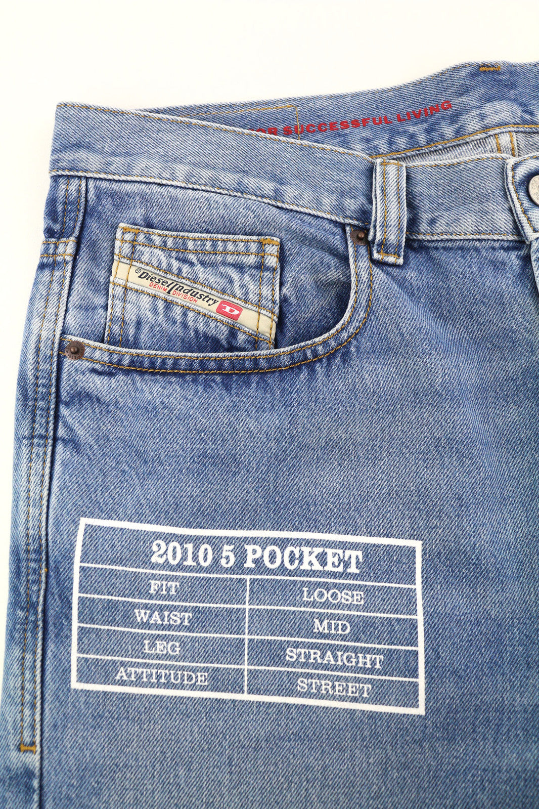 DIESEL 2010 9C16S Men Jeans W32/L32 Loose Fit Mid Waist Straight RRP€160 Blue