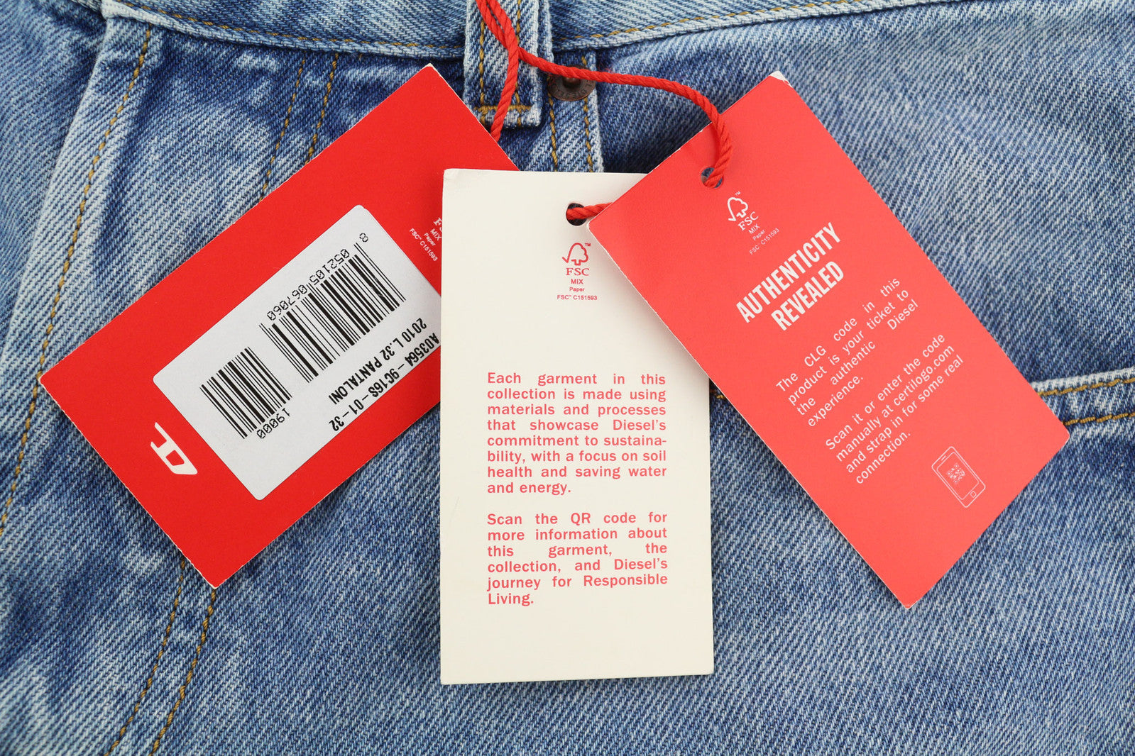 DIESEL 2010 9C16S Men Jeans W32/L32 Loose Fit Mid Waist Straight RRP€160 Blue