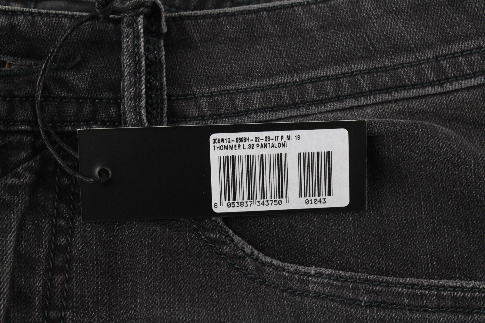 DIESEL Men Jeans W28/L32 Thommer 069BH Slim Fit Ripped Washed Grey Stretch