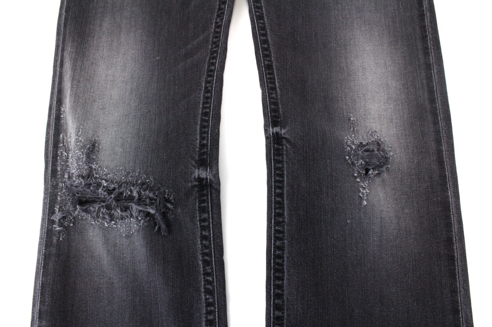 DIESEL Men Jeans W28/L32 Thommer 069BH Slim Fit Ripped Washed Grey Stretch