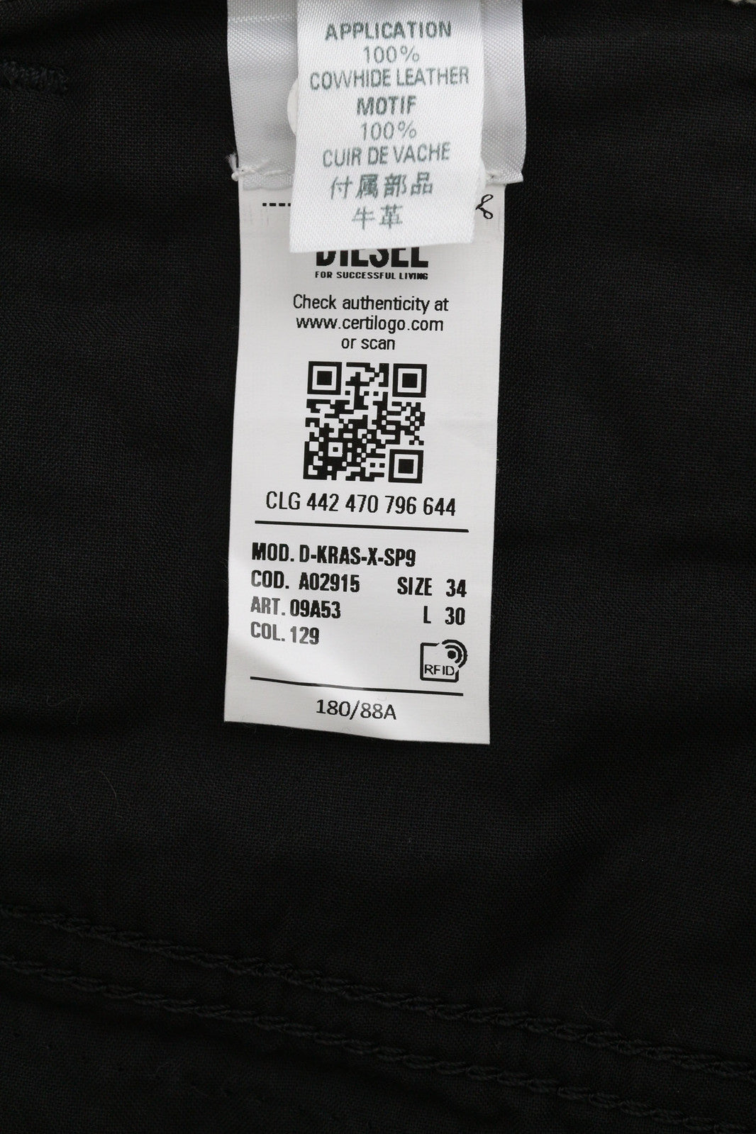 DIESEL D-Kras 09A53 vyriški džinsai W34/L30 Sim Fit dažyto stiliaus RRP220 šviesiai džinsinis audinys