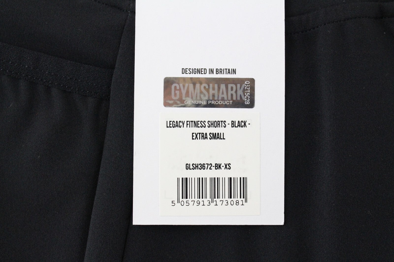 GYM SHARK moteriški „Legacy“ fitneso šortai XS, juodi, tamprūs sportinės aprangos logotipai 