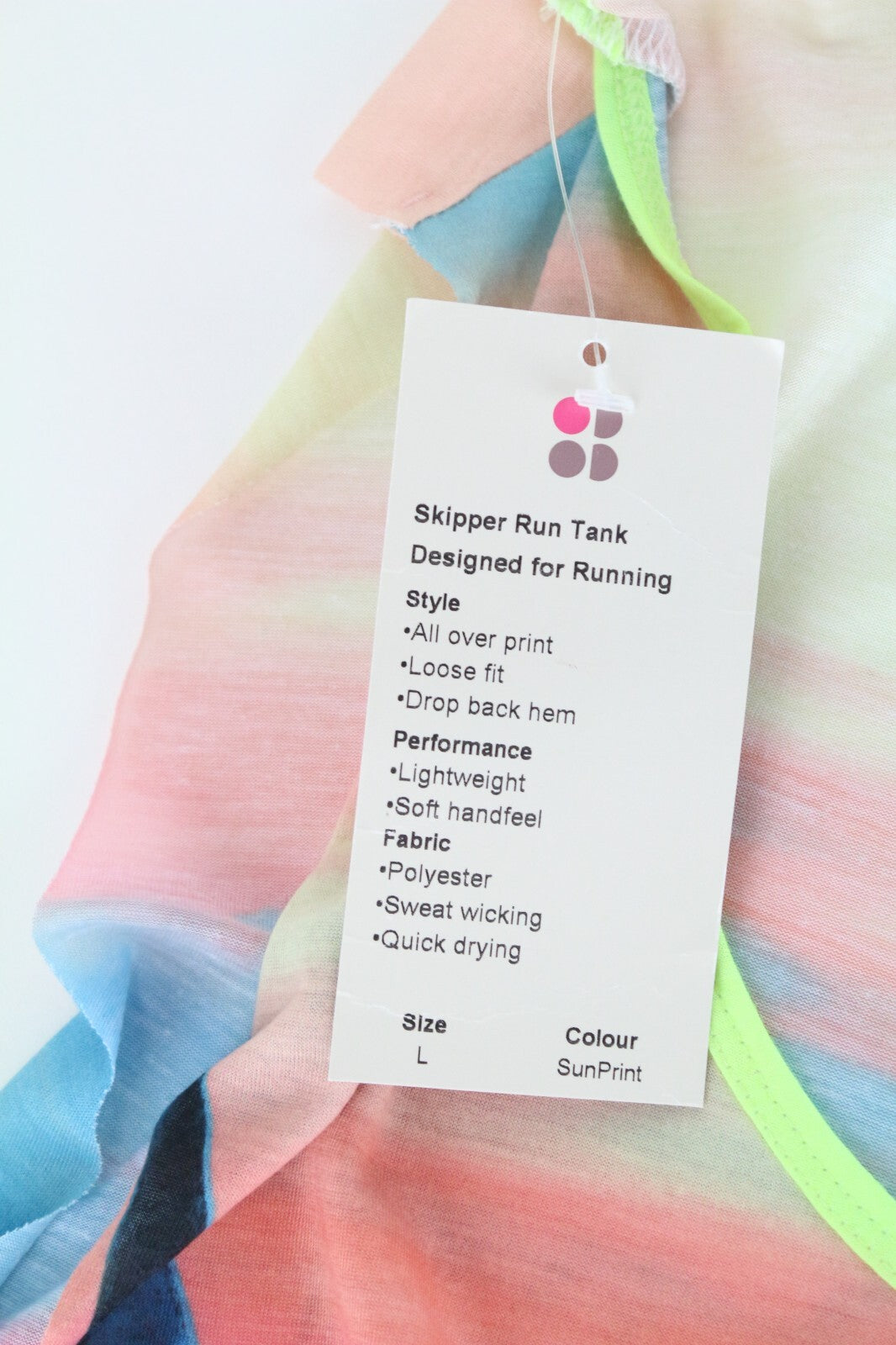 SWEATY BETTY L Rožiniai trumpi „Skipper“ bėgimo marškinėliai be rankovių 