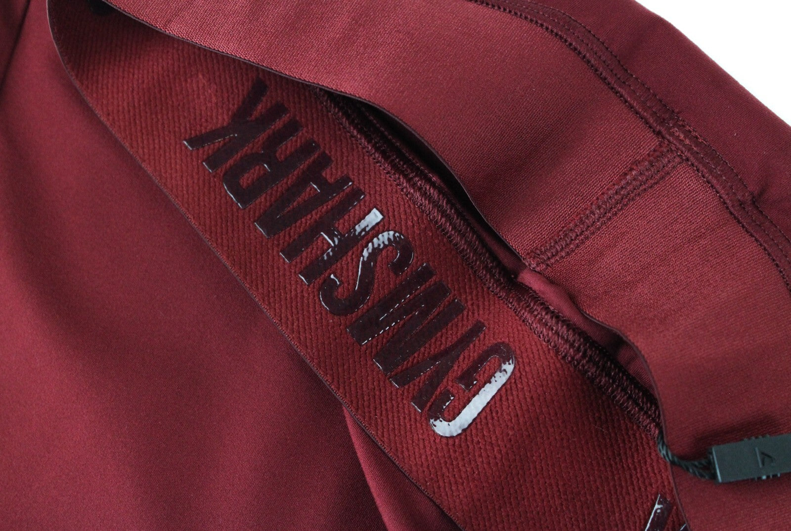 GYM SHARK moteriškos „Focus“ tamprės XS dydžio, raudonos, tamprios sportinės aprangos juosmens juosta su logotipu 