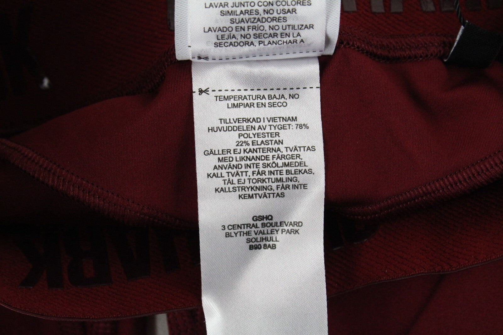 GYM SHARK moteriškos „Focus“ tamprės XS dydžio, raudonos, tamprios sportinės aprangos juosmens juosta su logotipu 