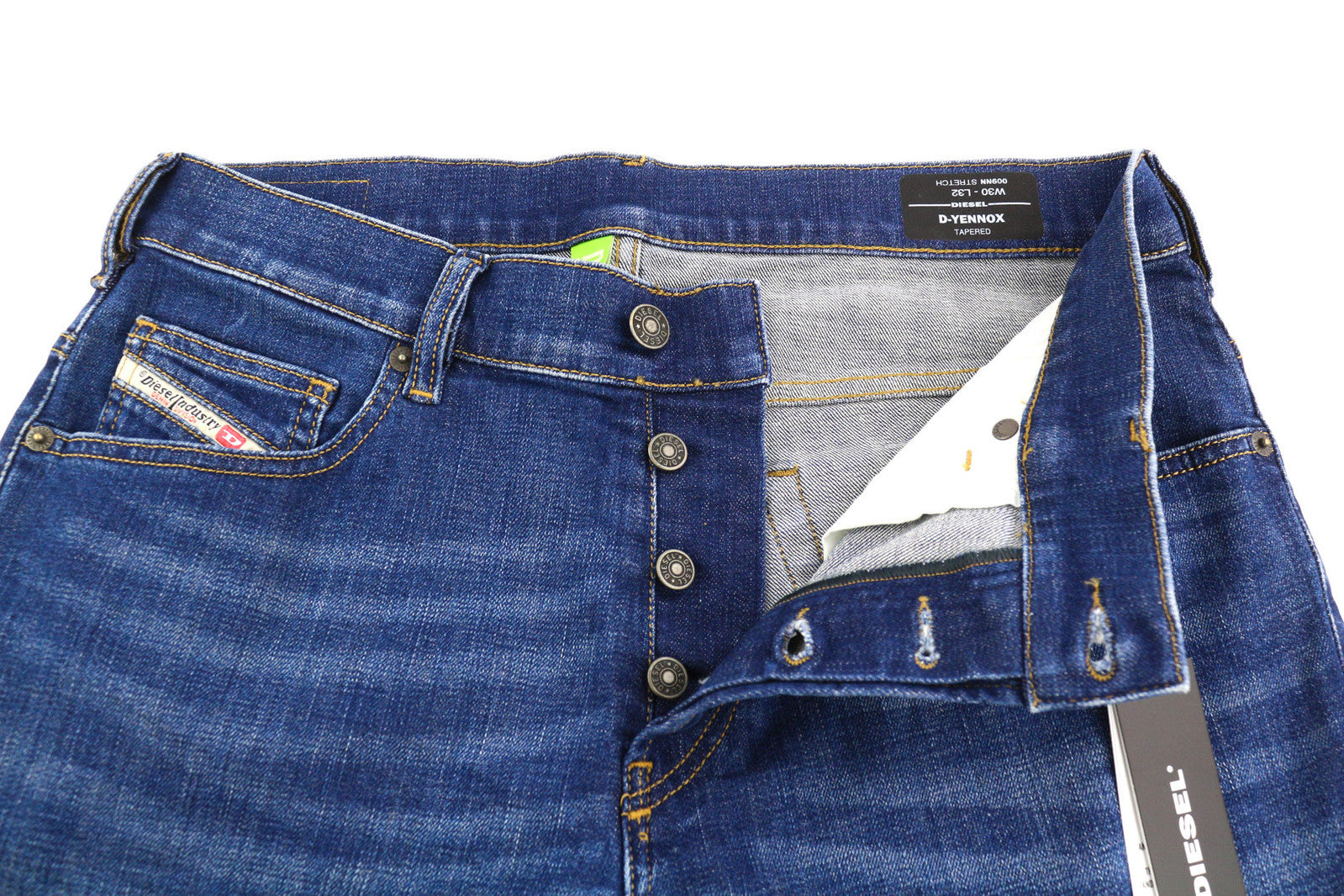 DIESEL D-Yennox 009NN vyriški džinsai W30/L32 siaurėjantys tamprūs skalbti džinsai RRP160