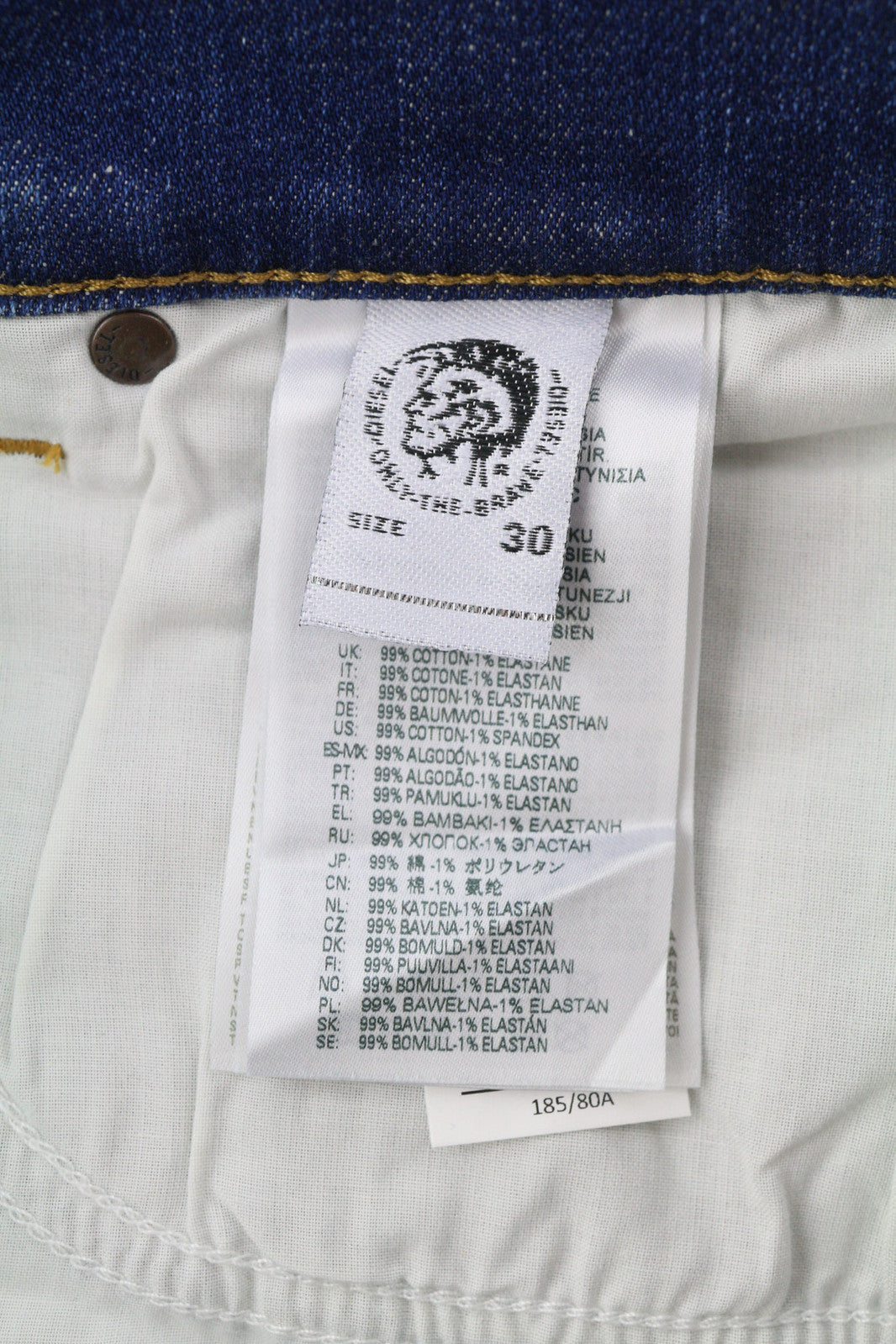 DIESEL D-Yennox 009NN vyriški džinsai W30/L32 siaurėjantys tamprūs skalbti džinsai RRP160