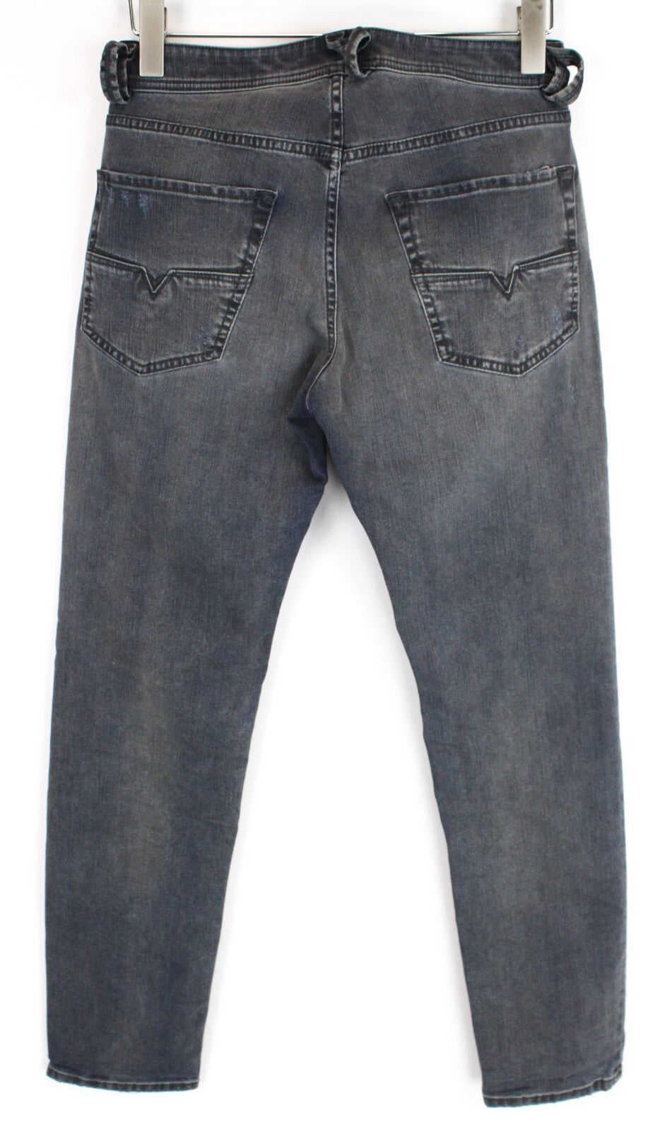 DIESEL Men Jeans W26/L30 Larkee-Beex 084TL Tapered Fit Grey Ripped Stretch