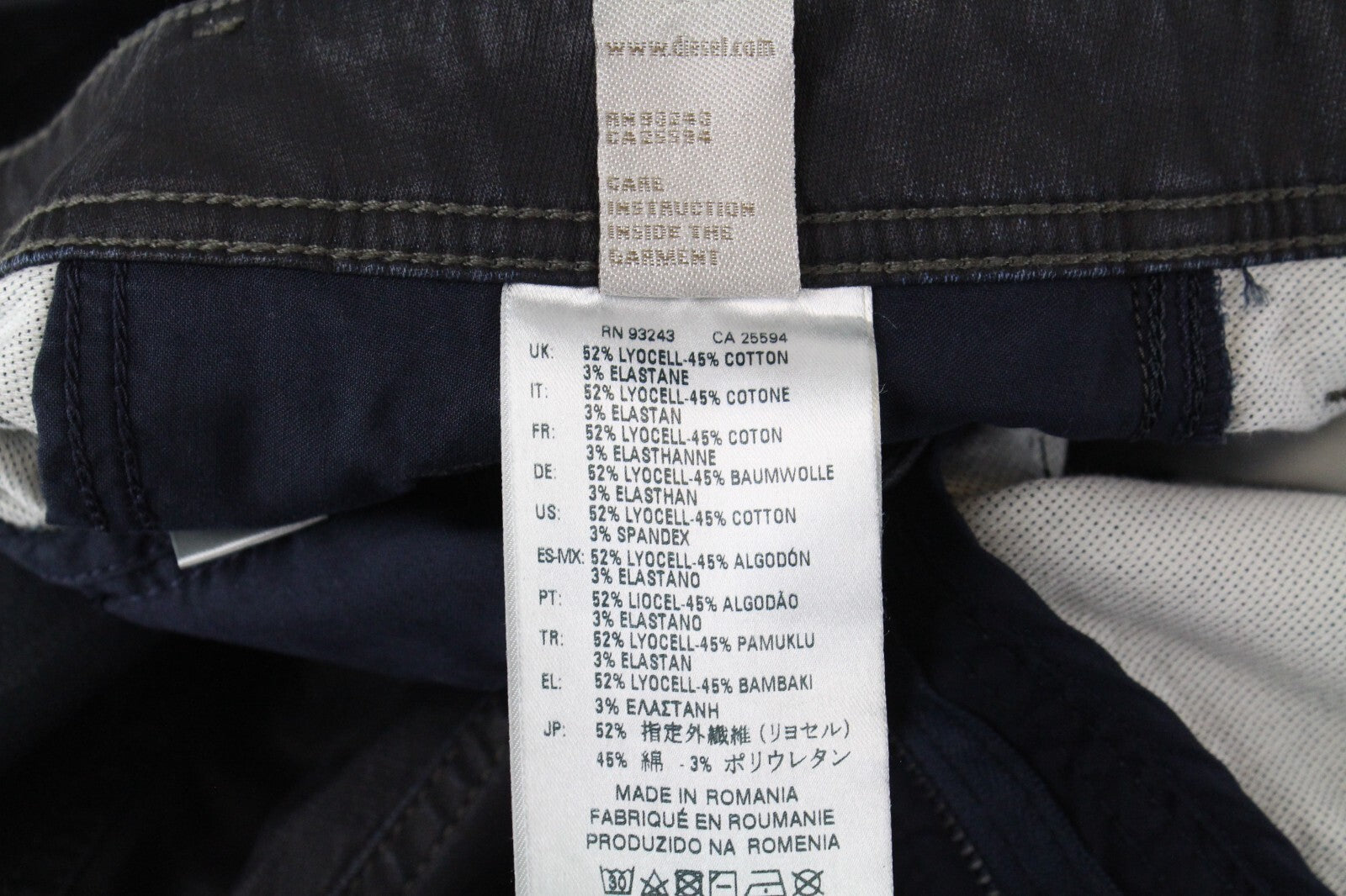 DIESEL Men Jeans W28/L32 Narrot CB-NE 0686J Sweat Jogg Waxed Stretch Pattern