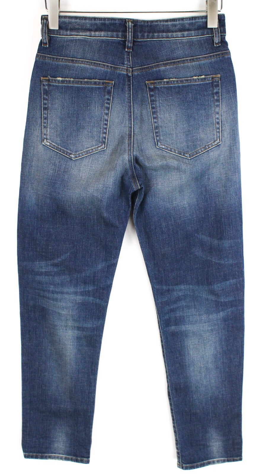 DIESEL moteriški džinsai W26/L32 D-Eiselle 089AR Boyfriend Fit mėlyni, tamprūs, tiesūs 