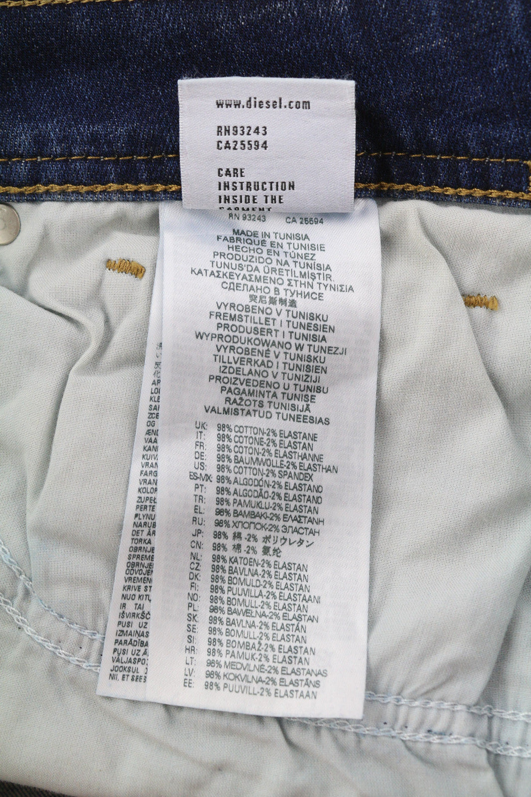 DIESEL 1979 Sleenker 09D43 vyriški džinsai W30/L34 aptempti, žemo juosmens, aptempti, rekomenduojama kaina – 150 € 