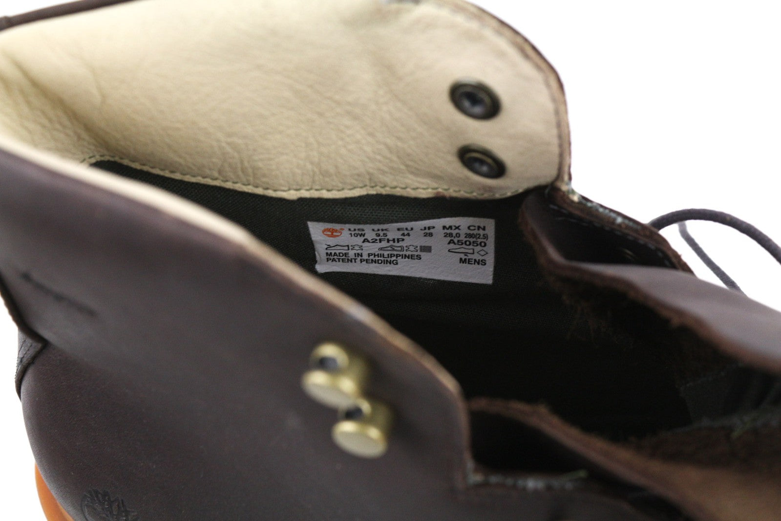 TIMBERLAND AFHP-A5050 vyriški batai EU43.5/44 tamsiai rudi odiniai aukštakulniai su raišteliais 