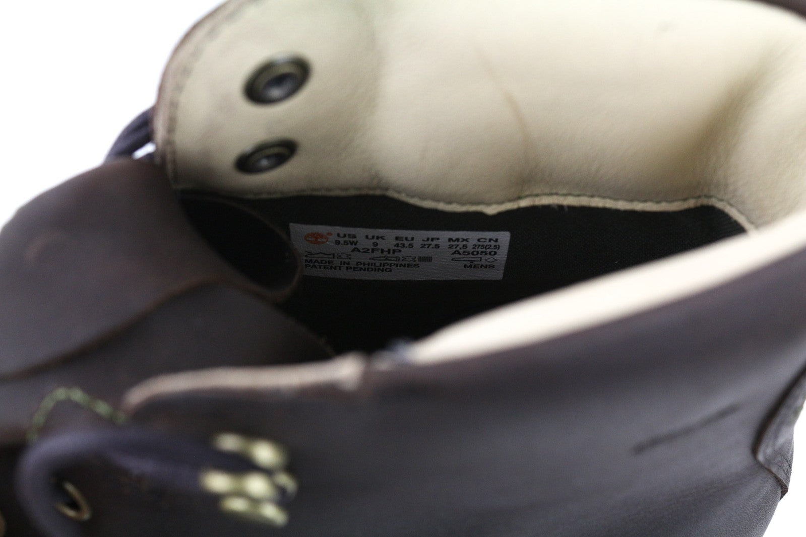 TIMBERLAND AFHP-A5050 vyriški batai EU43.5/44 tamsiai rudi odiniai aukštakulniai su raišteliais 