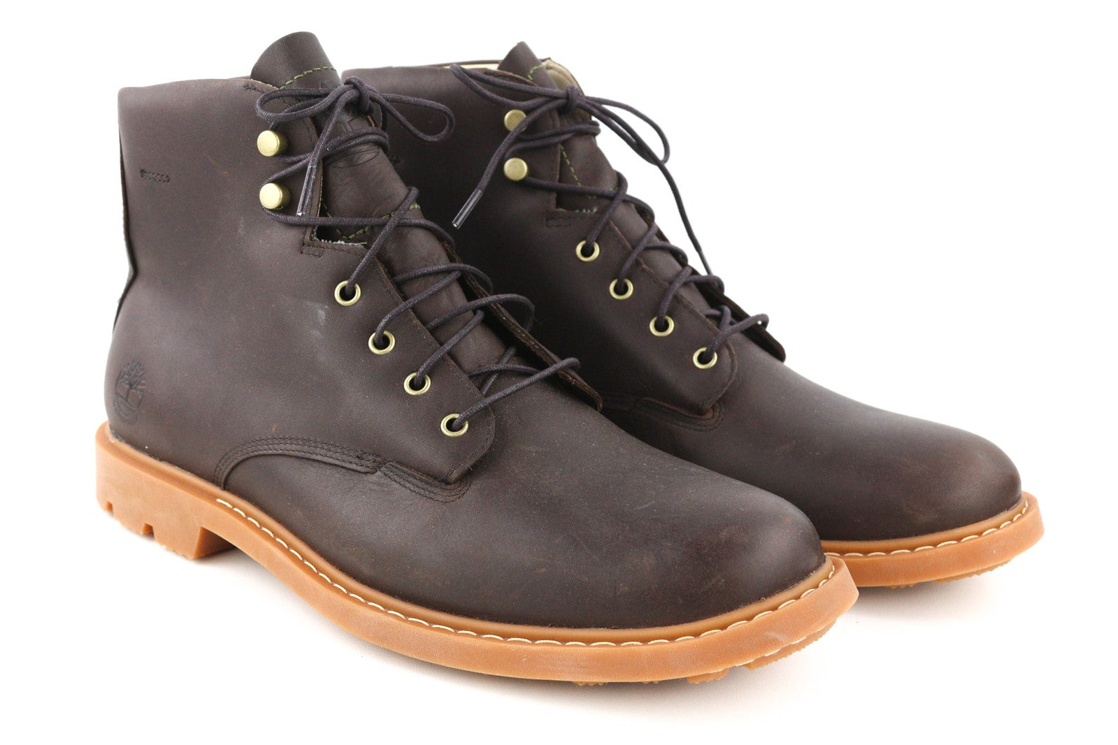 TIMBERLAND AFHP-A5050 vyriški batai EU43.5/44 tamsiai rudi odiniai aukštakulniai su raišteliais 