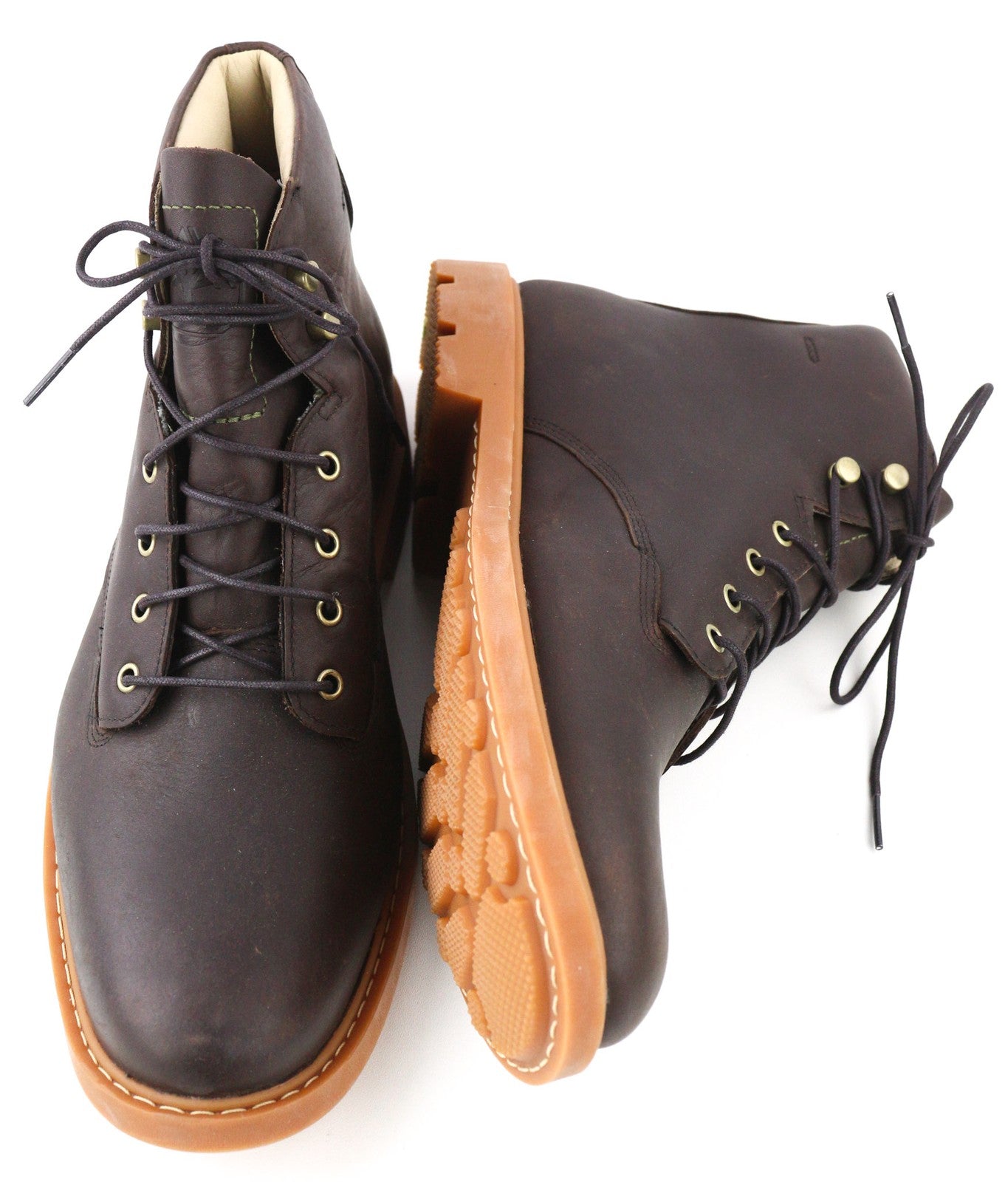 TIMBERLAND AFHP-A5050 vyriški batai EU43.5/44 tamsiai rudi odiniai aukštakulniai su raišteliais 