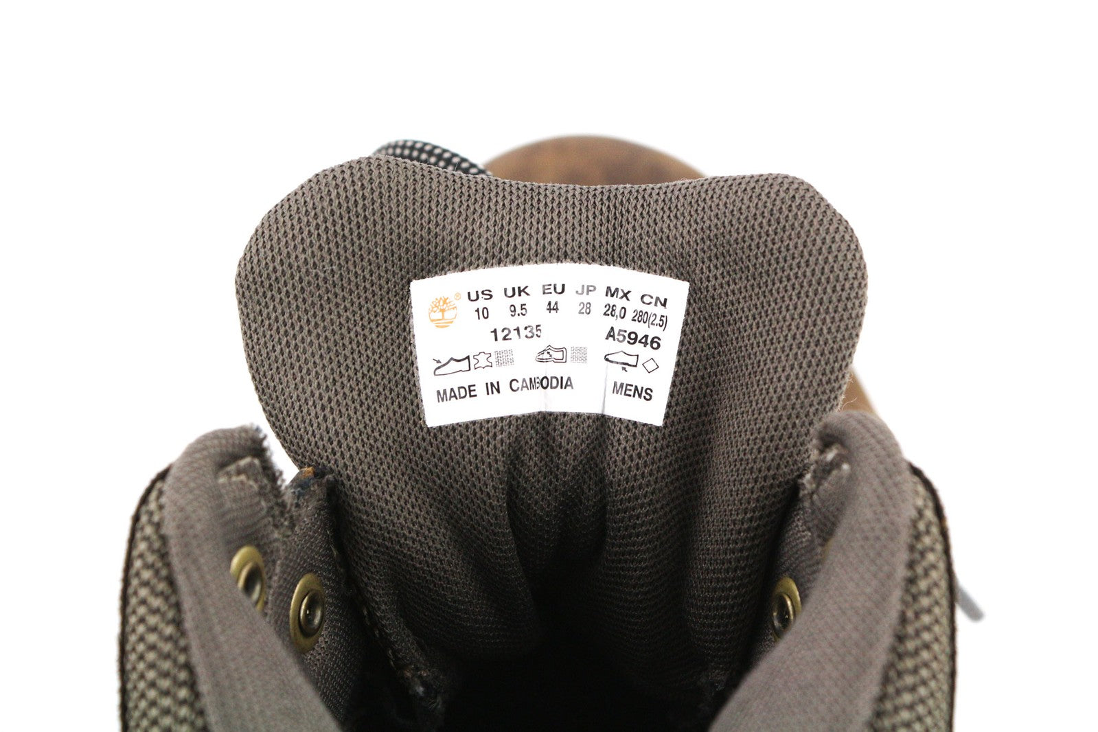 TIMBERLAND 12135-A5946 vyriški batai EU44/44.5 rudi odiniai aukštakulniai su raišteliais laisvalaikiui 