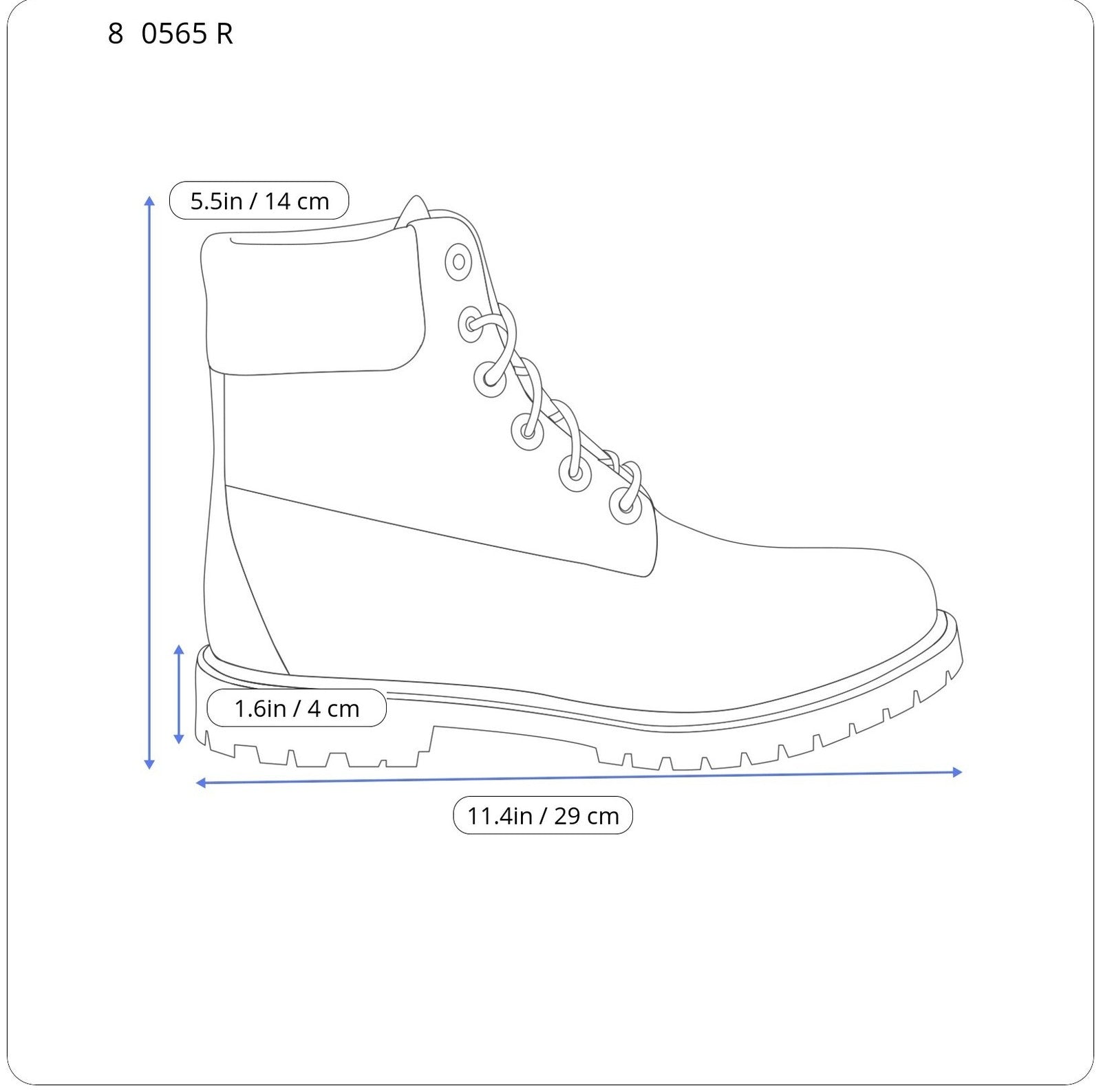 TIMBERLAND 12135-A5946 vyriški batai EU44/44.5 rudi odiniai aukštakulniai su raišteliais laisvalaikiui 