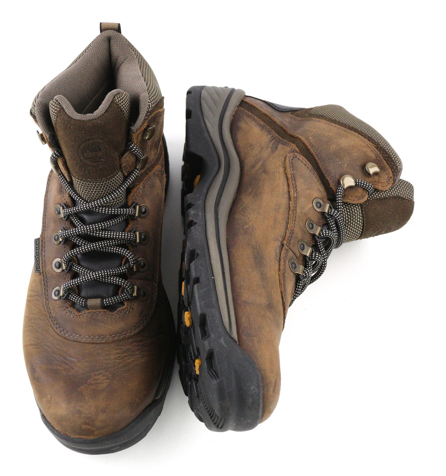 TIMBERLAND 12135-A5946 vyriški batai EU44/44.5 rudi odiniai aukštakulniai su raišteliais laisvalaikiui 