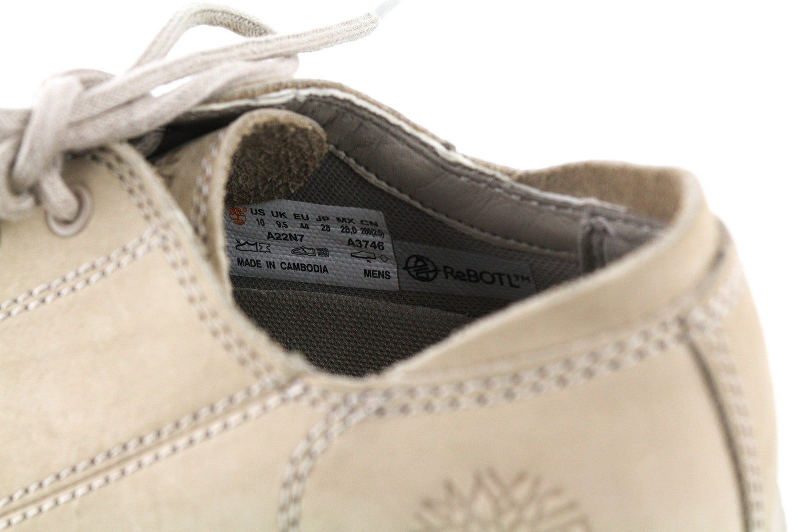 TIMBERLAND A22N7-A3746 vyriški sportbačiai EU43.5/44 smėlio spalvos odiniai laisvalaikio stiliaus žemakulniai batai 