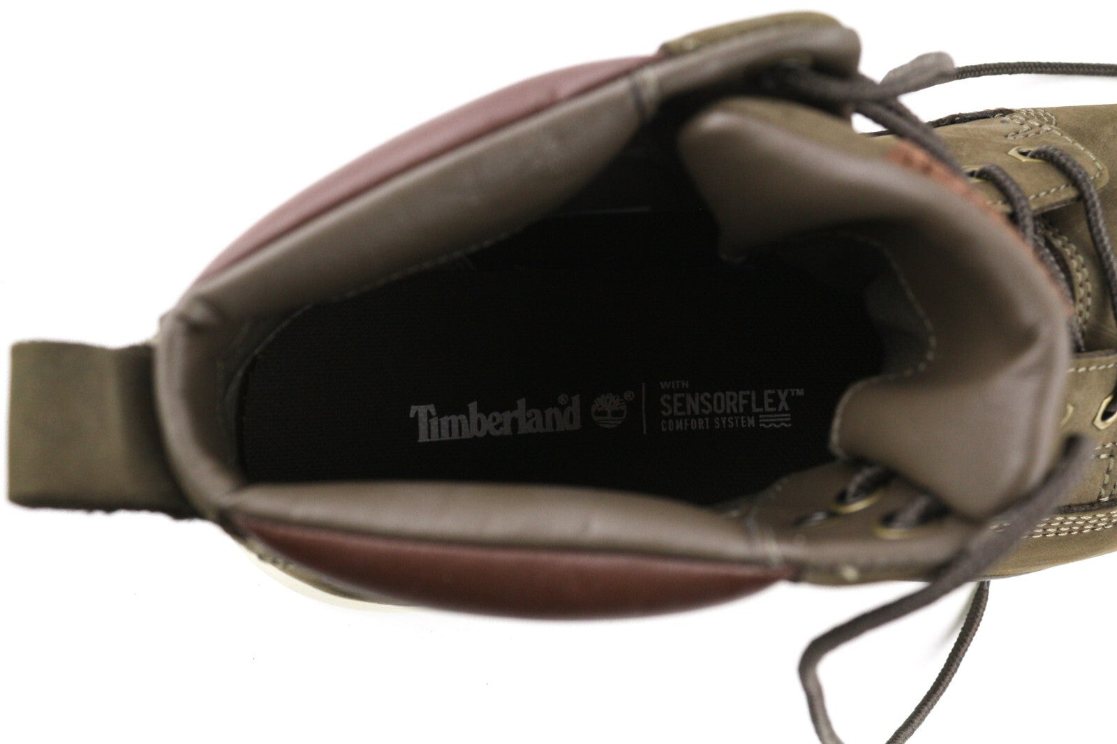 TIMBERLAND A2DNF-A6246 vyriški batai EU43.5/44 chaki spalvos odiniai laisvalaikio batai su raišteliais, aukštakulniai 