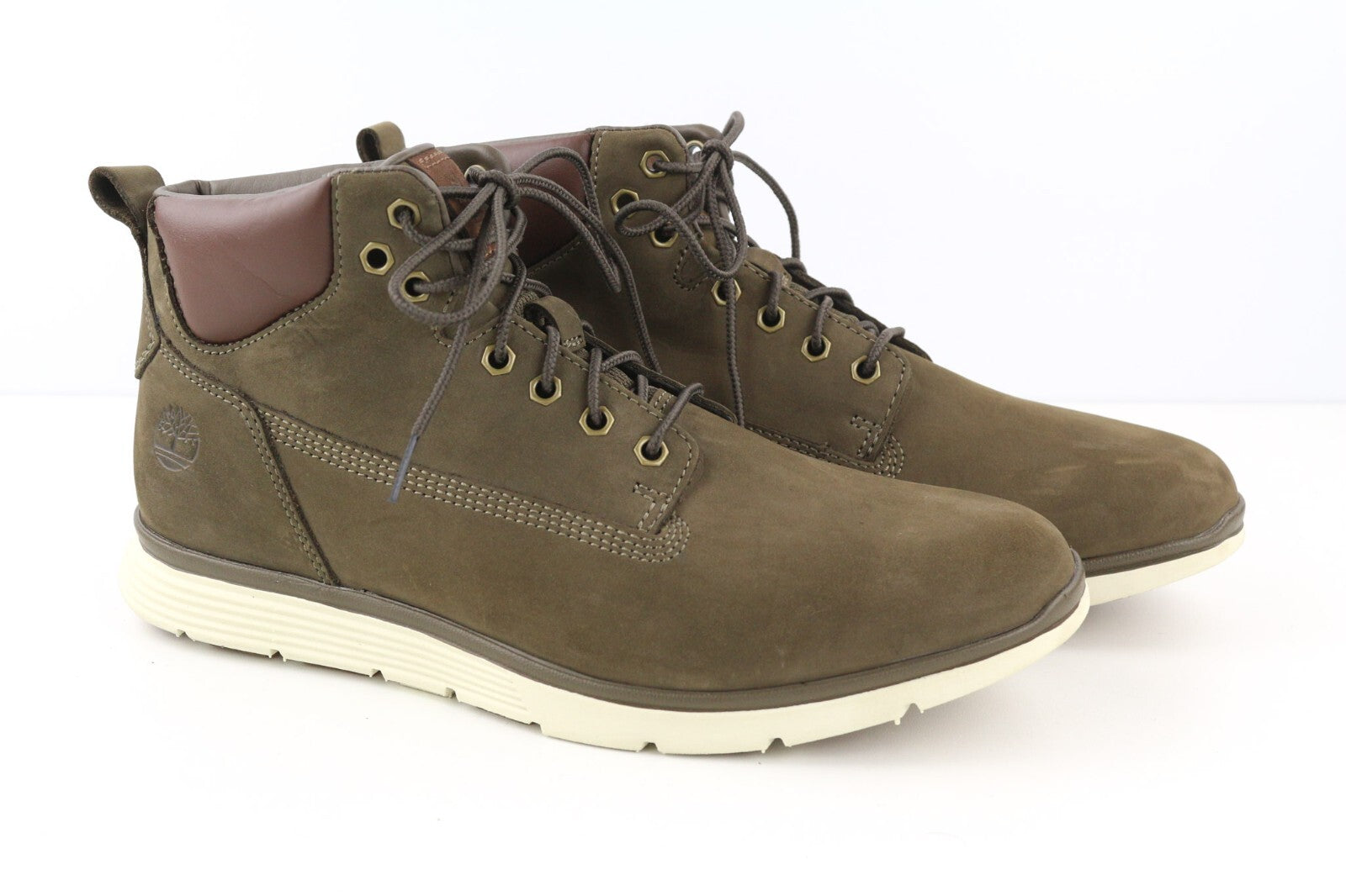 TIMBERLAND A2DNF-A6246 vyriški batai EU43.5/44 chaki spalvos odiniai laisvalaikio batai su raišteliais, aukštakulniai 