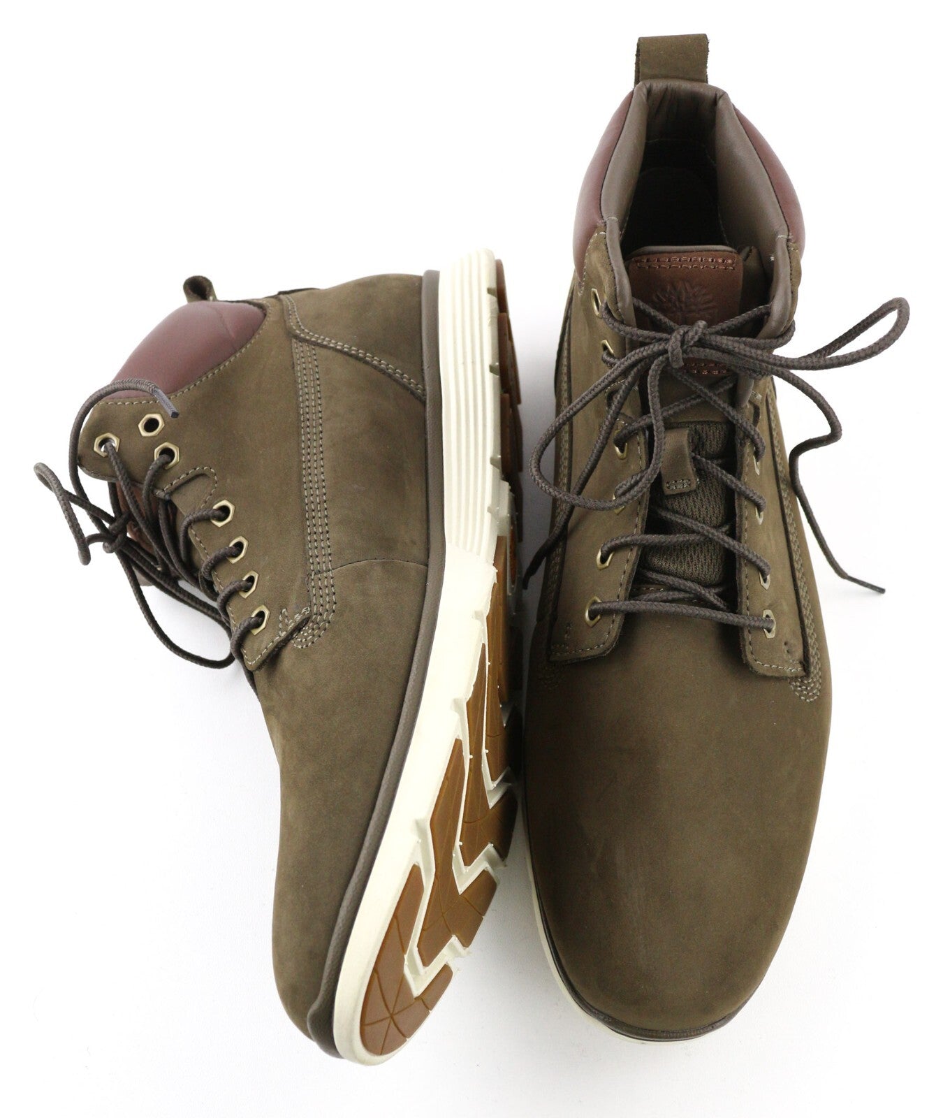 TIMBERLAND A2DNF-A6246 vyriški batai EU43.5/44 chaki spalvos odiniai laisvalaikio batai su raišteliais, aukštakulniai 