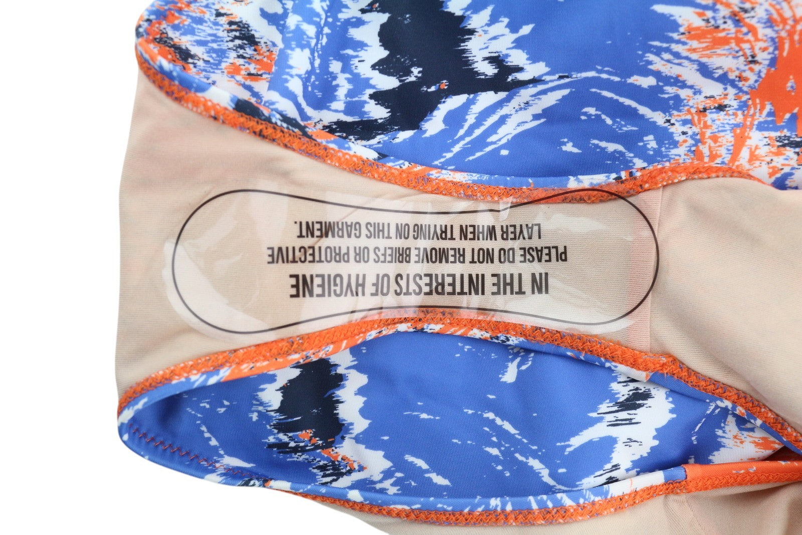 GYMSHARK GLSM5095 moteriškas maudymosi kostiumėlis S maudymosi kostiumėlis su spalvingu raštuotu tampriu logotipu 