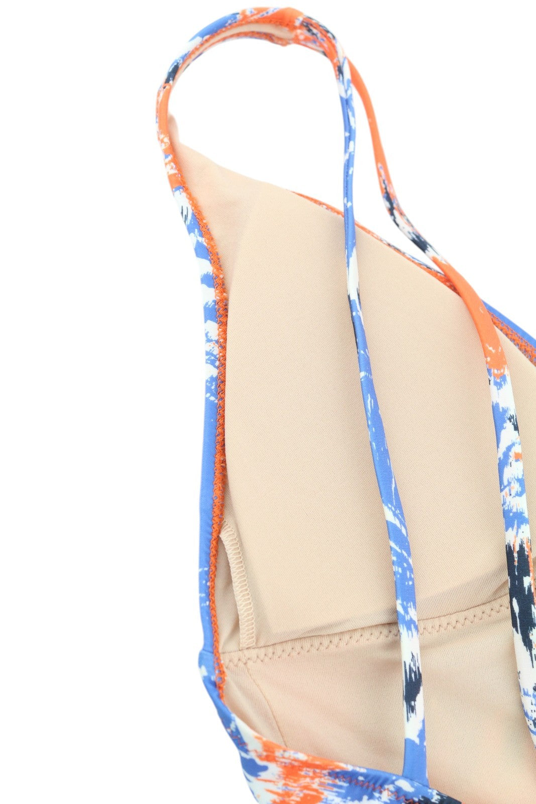 GYMSHARK GLSM5095 moteriškas maudymosi kostiumėlis S maudymosi kostiumėlis su spalvingu raštuotu tampriu logotipu 