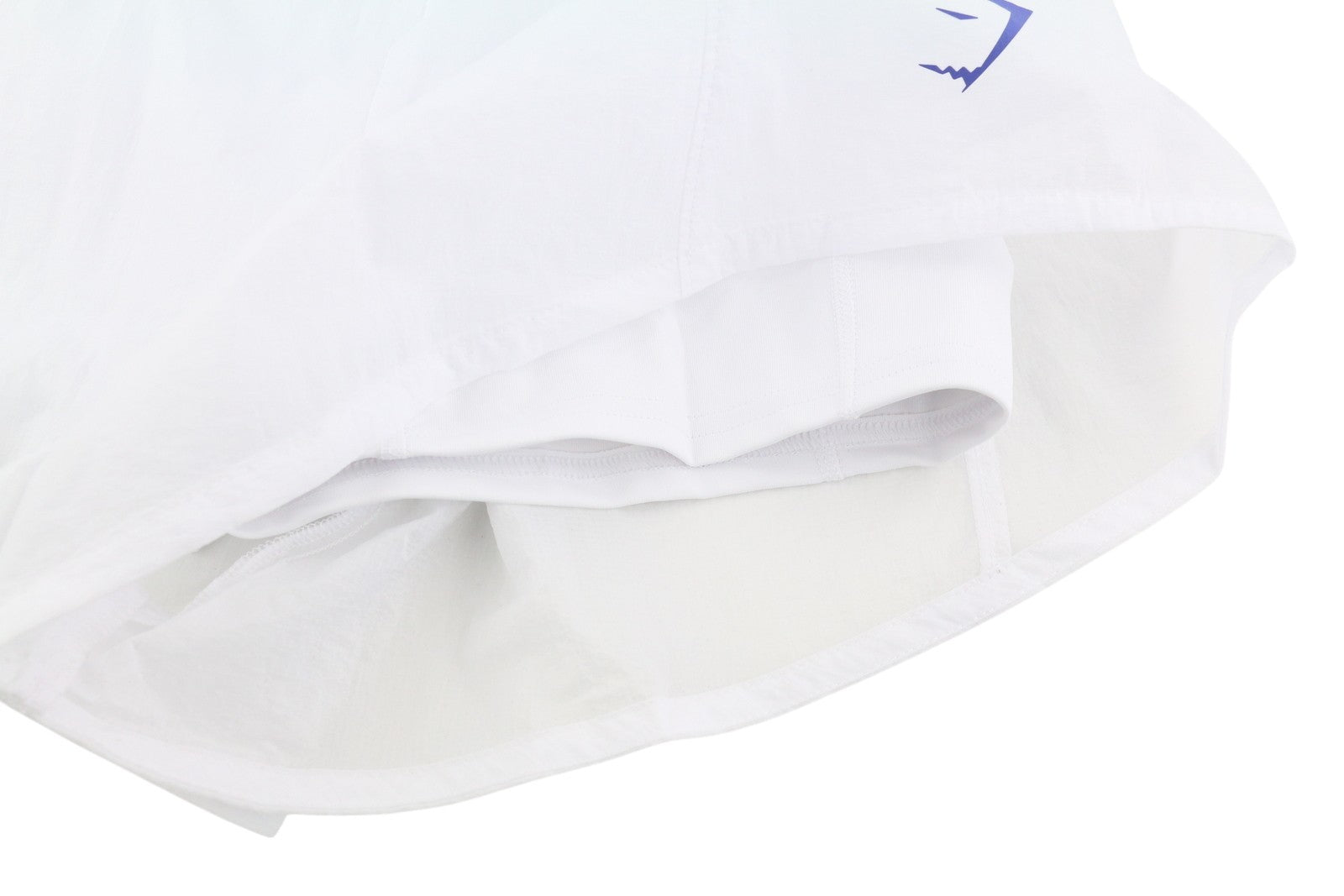 GYMSHARK Pulse moteriški šortai XS dydžio, balti, 2in1, suformuota nugara, vidutinio liemens juosmuo, reguliuojamas juosmuo. 