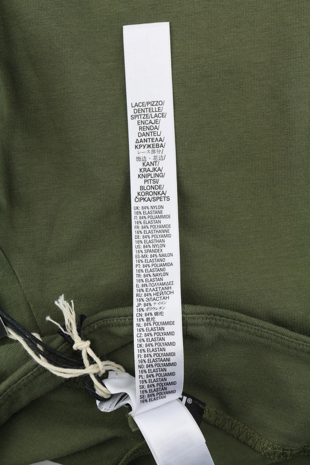 DIESEL Uflb-Faustmesh moteriški šortai L žali su elastingu juosmeniu perforuota detale 