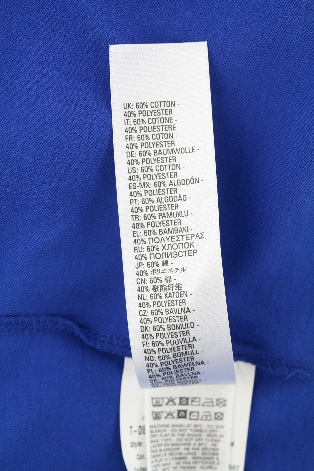 DIESEL T-Diegor-E7 vyriški marškinėliai L dydžio, mėlyni, trumpomis rankovėmis, apvalia kaklo iškirpte, su logotipu ir trikotažu. 