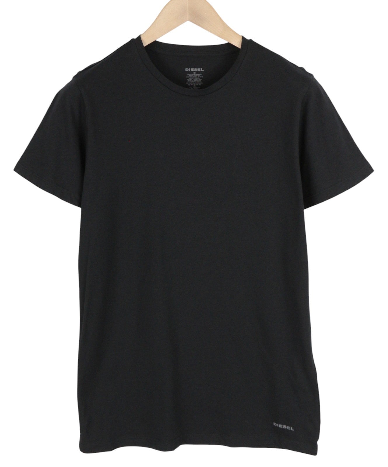 DIESEL Umtee-Jakethreepack vyriški marškinėliai S, 3 vnt. trumpomis rankovėmis, apvalia kaklo iškirpte, trikotažiniai