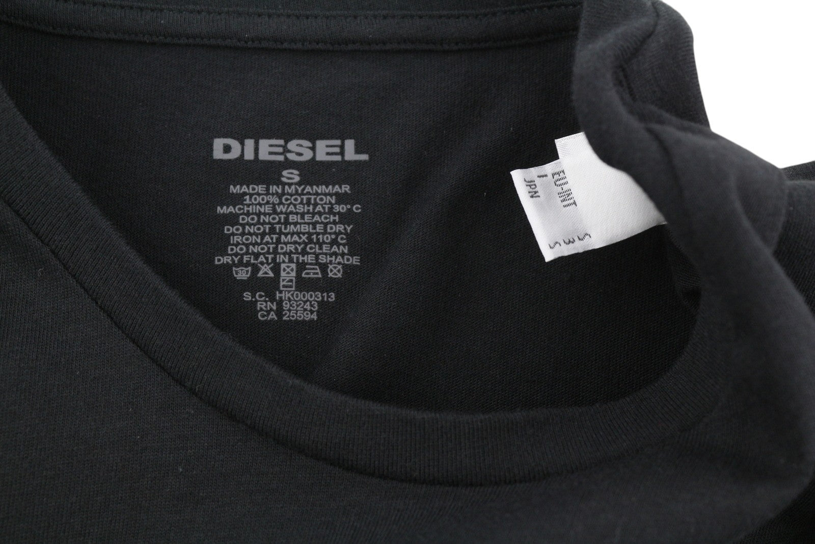 DIESEL Umtee-Jakethreepack vyriški marškinėliai S, 3 vnt. trumpomis rankovėmis, apvalia kaklo iškirpte, trikotažiniai