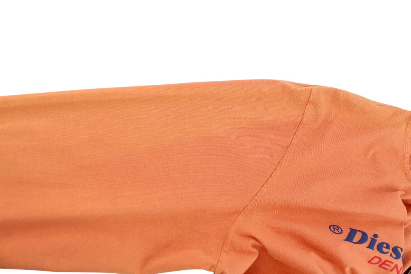 DIESEL T-Just-LS-Ind vyriški marškinėliai L dydžio, oranžiniai, ilgomis rankovėmis, apvalia apykakle, trikotažo spalvos, RRP 110 € 