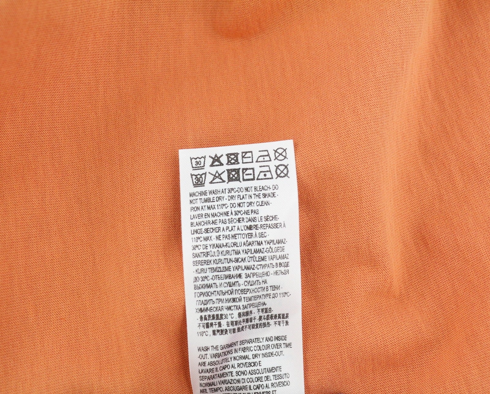 DIESEL T-Just-LS-Ind vyriški marškinėliai L dydžio, oranžiniai, ilgomis rankovėmis, apvalia apykakle, trikotažo spalvos, RRP 110 € 