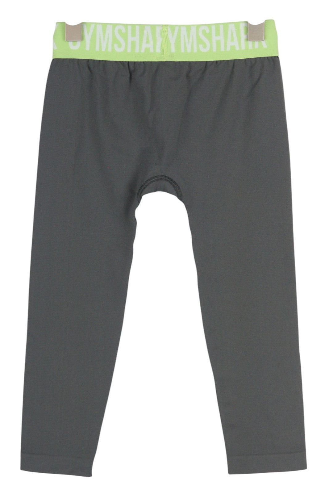 GYMSHARK GLLG4276 moteriškos tamprės XS dydžio, besiūlės, trumpos, žemo juosmens, tamprios, pilkos spalvos 