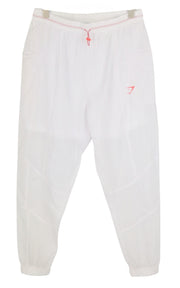 GYMSHARK Pulse moteriškos kelnės M balti permatomi šortai su raišteliu viduje 