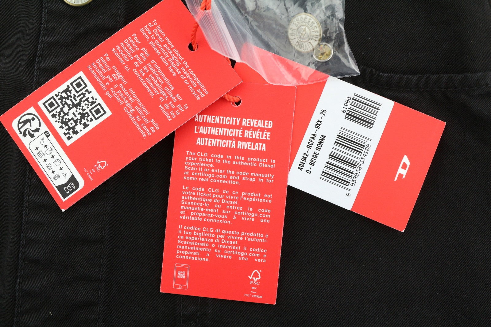 DIESEL O-Beige moteriškas sijonas W25 juodas dryžuotas sijonas su sagomis, laisvalaikio stiliaus, mini, RRP150