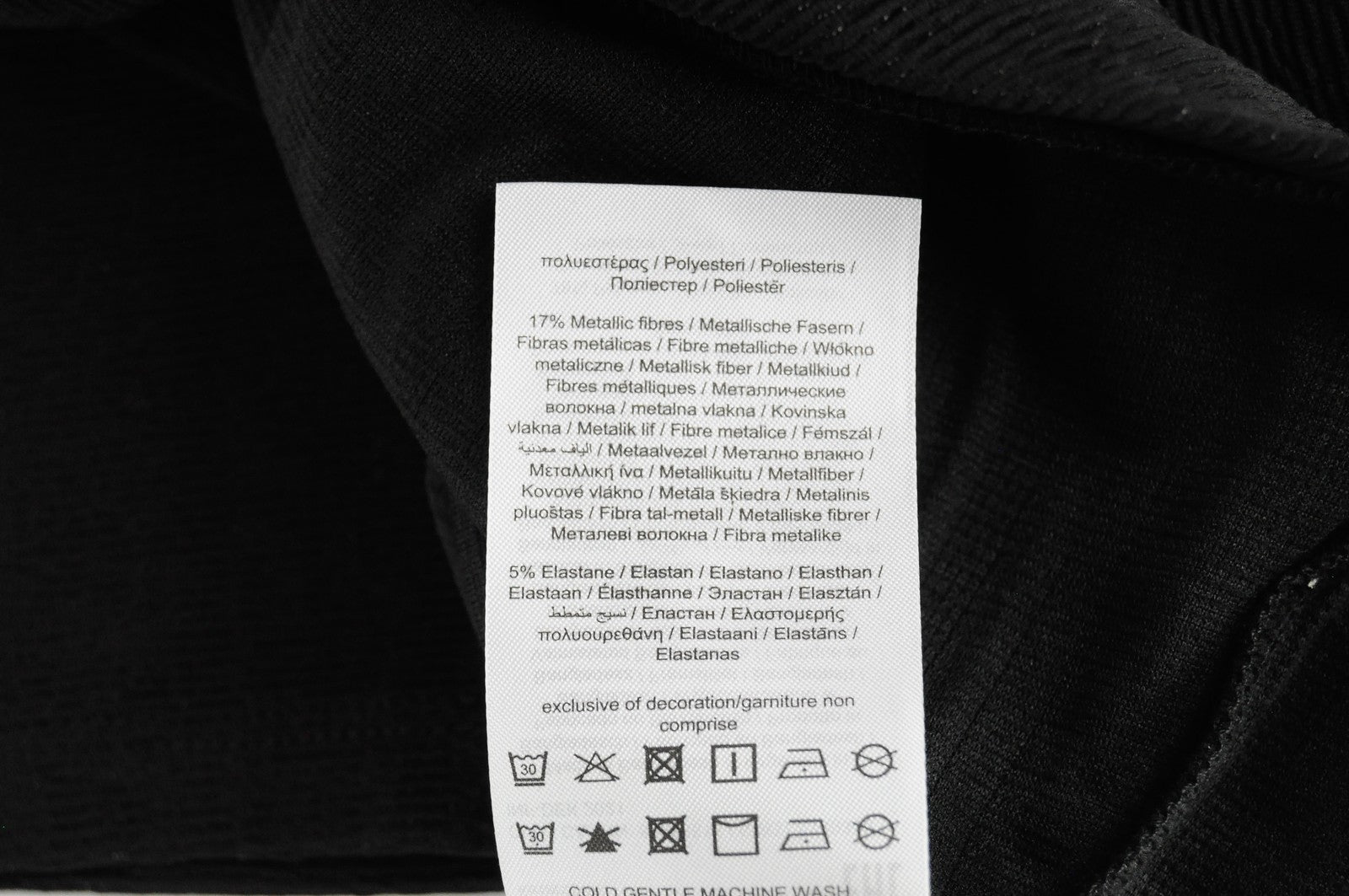 ONLY Queeny Women Top S Black Long Sleeved Stretch Cropped Pullover Twist Detail