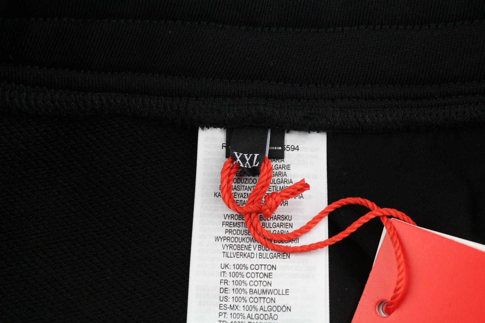 DIESEL P-Stelt vyriški šortai, 2XL, juodi, su elastingu juosmeniu, kišenėmis, sportinis trikotažas, rekomenduojama kaina – 110 € 