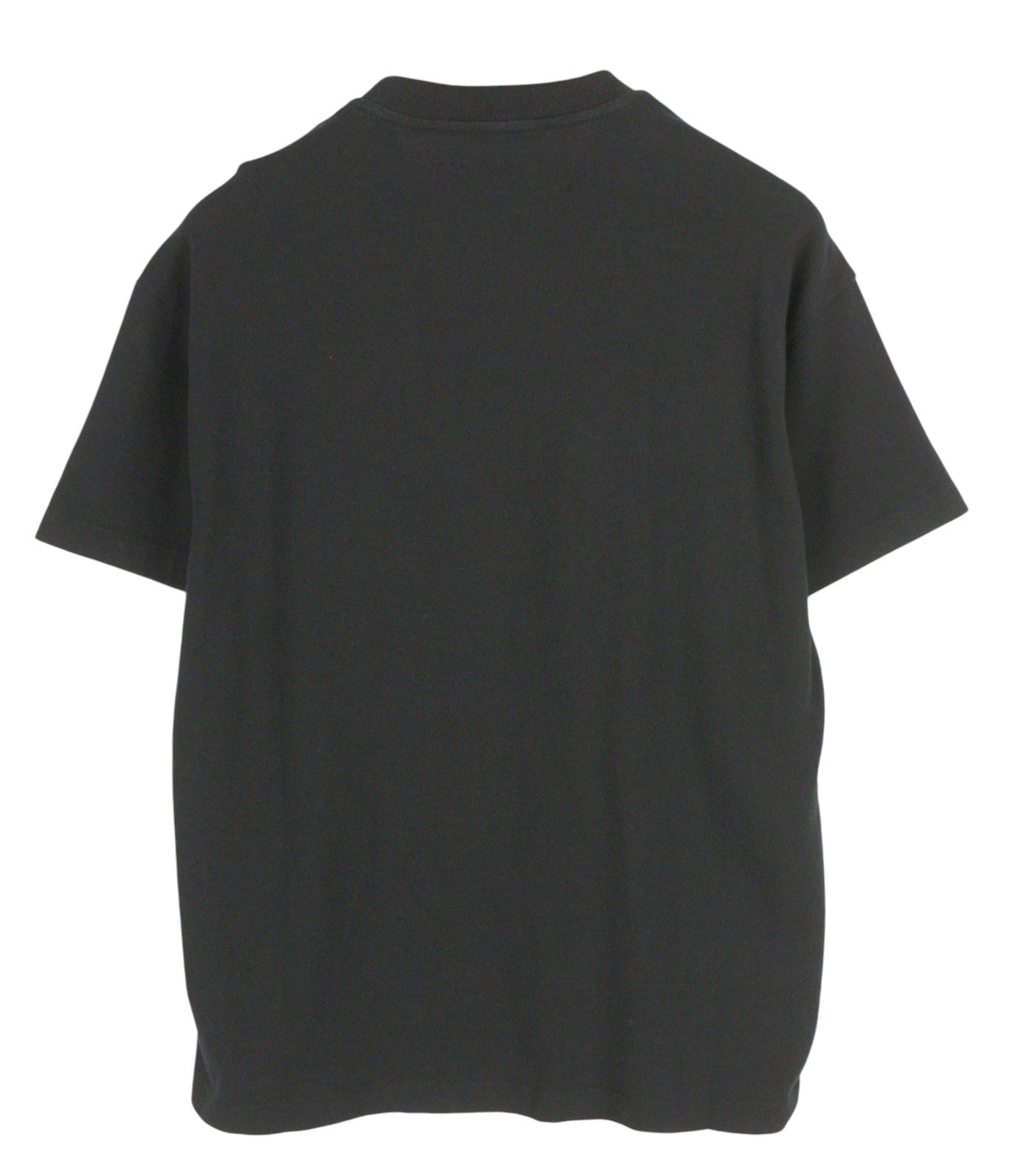 DIESEL D4D-20 Men T-Shirt M Black Short Sleeve Crew Patch Logo Tricot Cotton