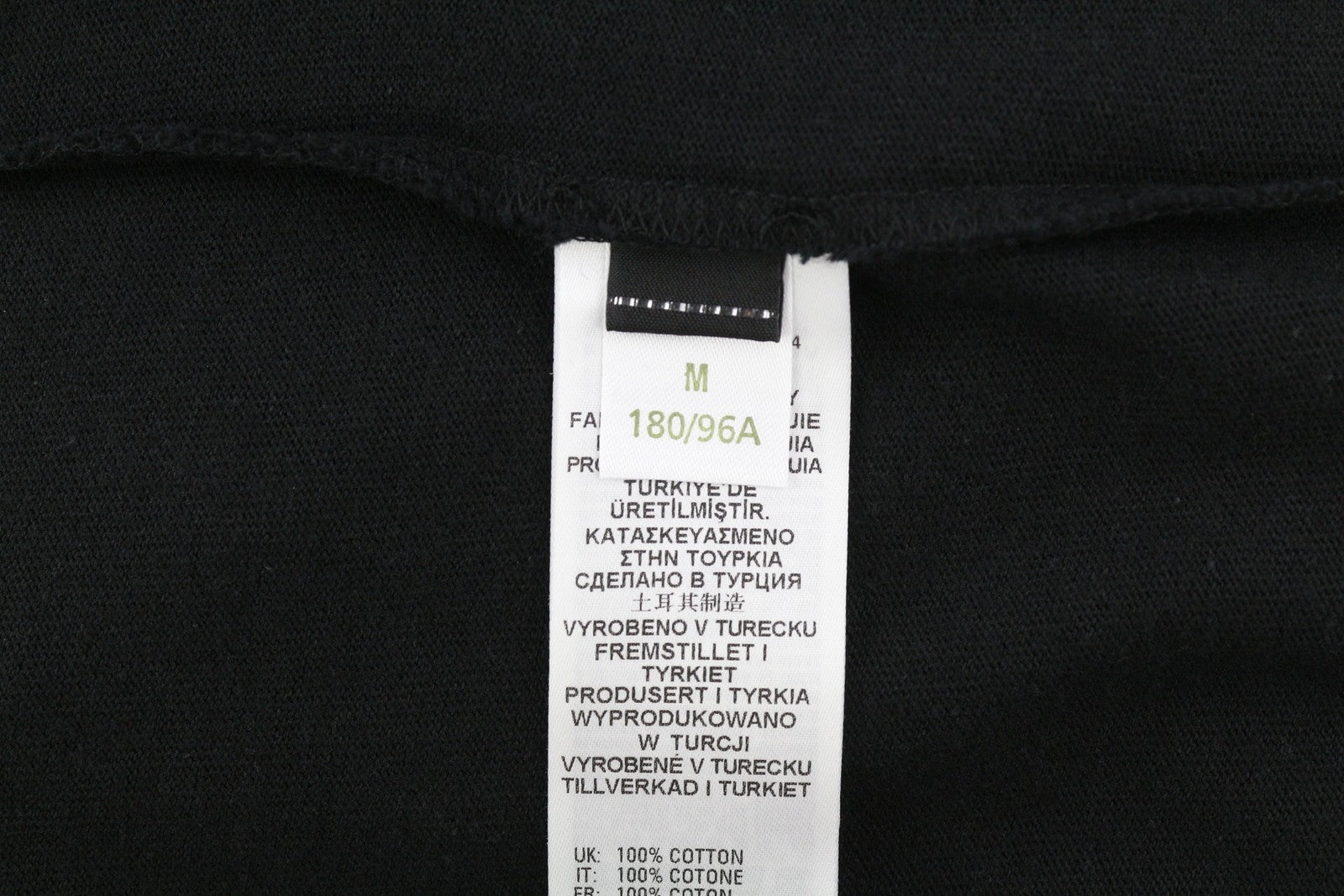 DIESEL D4D-20 Men T-Shirt M Black Short Sleeve Crew Patch Logo Tricot Cotton