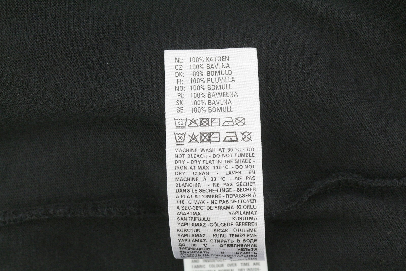 DIESEL D4D-20 Men T-Shirt M Black Short Sleeve Crew Patch Logo Tricot Cotton