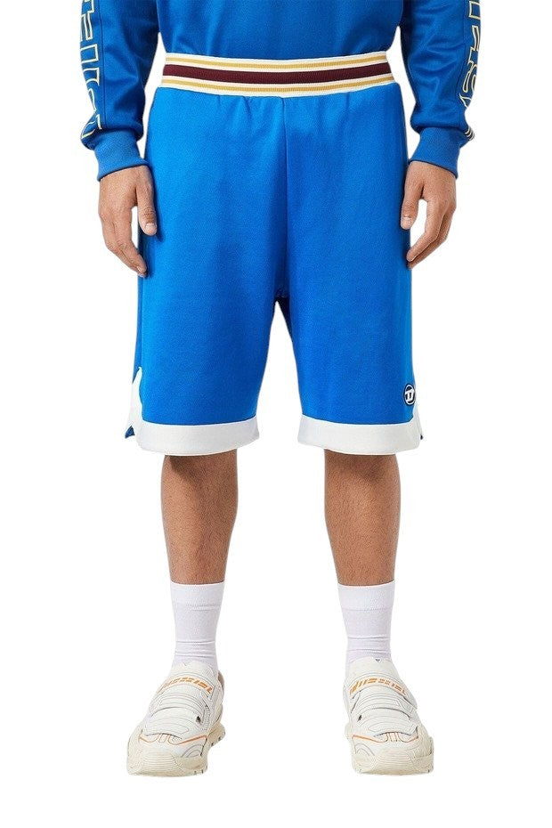 DIESEL P-Bowly vyriški šortai M, mėlyni, su tampriomis kišenėmis, trikotažo dirželiu, prakaitui nešioti, rekomenduojama kaina – 125 € 