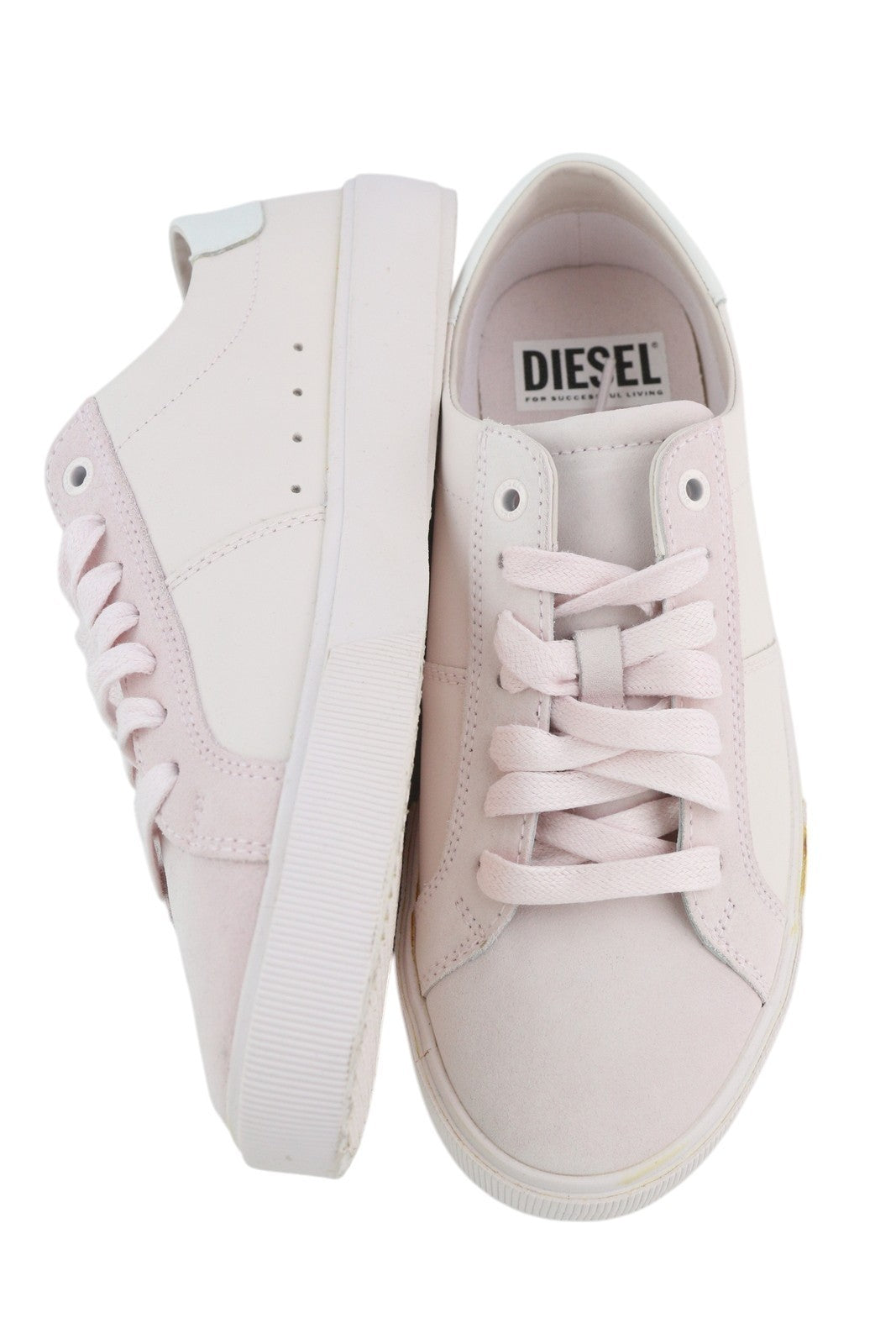 DIESEL S-Mydori Lc W Women Sneakers EU40 Light Pink Leather Almond RRP€200