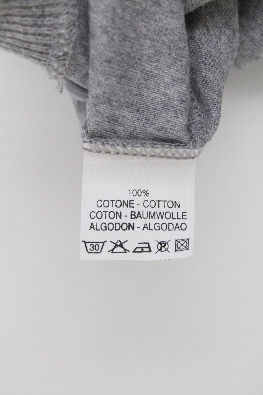 RICHMOND Men's L Grey Cotton Short Sleeve Pullover T-Shirt with Logo