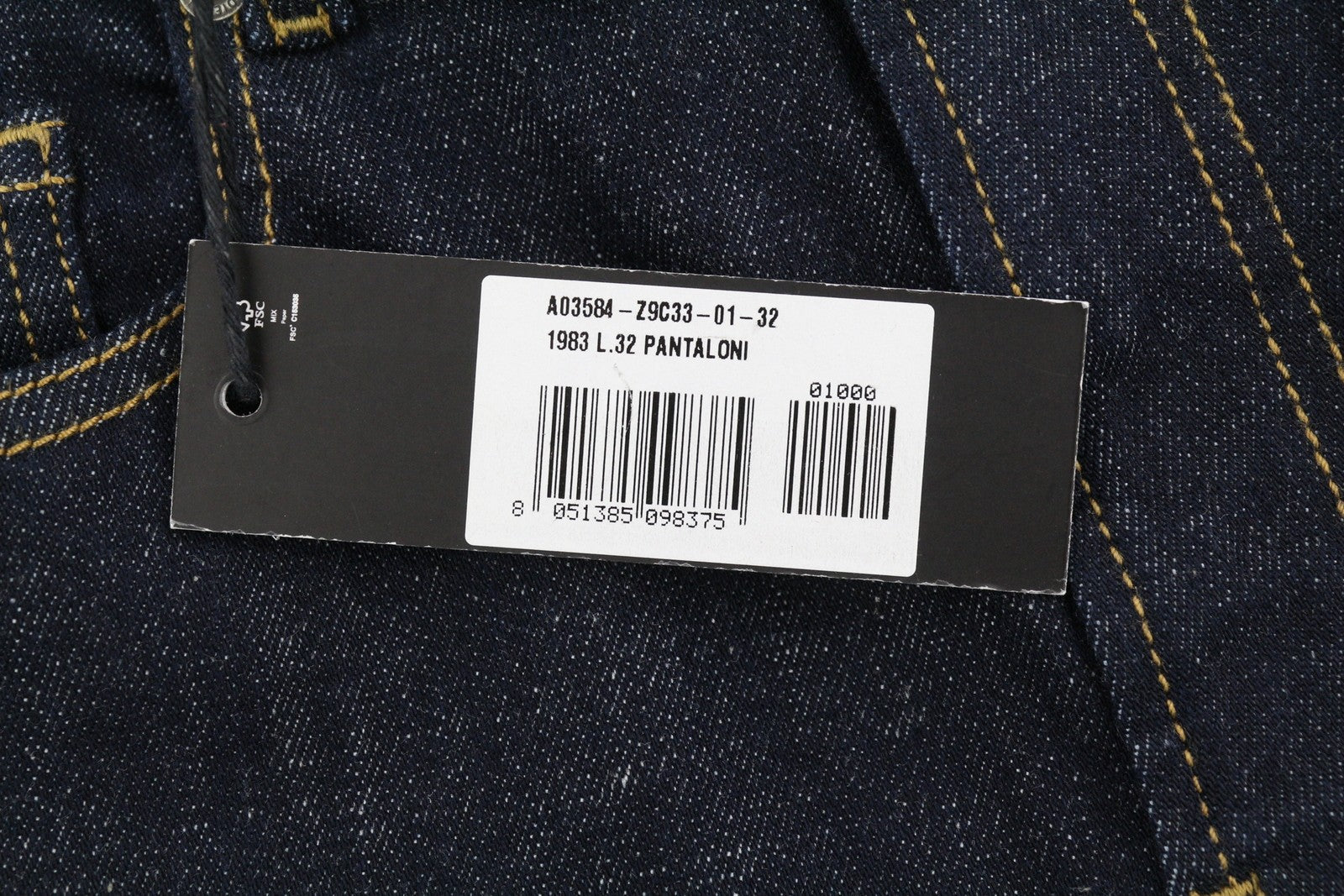 DIESEL D-Amny-Z Z9C33 vyriški džinsai W32/L32 Slim Fit su užtrauktukais ir kišenėmis tamsiai mėlynos spalvos džinsinis audinys 