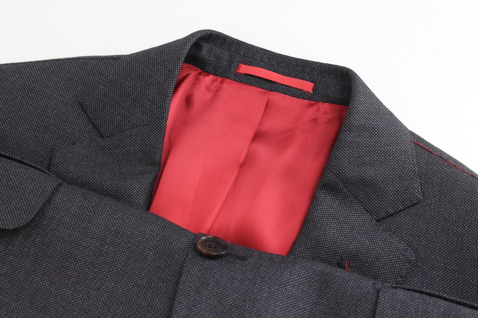 „SUITSUPPLY Sienna“ vyriškas pilkas vilnonis švarkas, UK36R, vienaeilis, su įpjova atvartu 