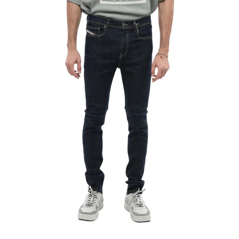 DIESEL D-Amny-Z Z9C33 vyriški džinsai W30/L32 Slim Fit su užtrauktukais ir kišenėmis tamsiai mėlynos spalvos džinsinis audinys 