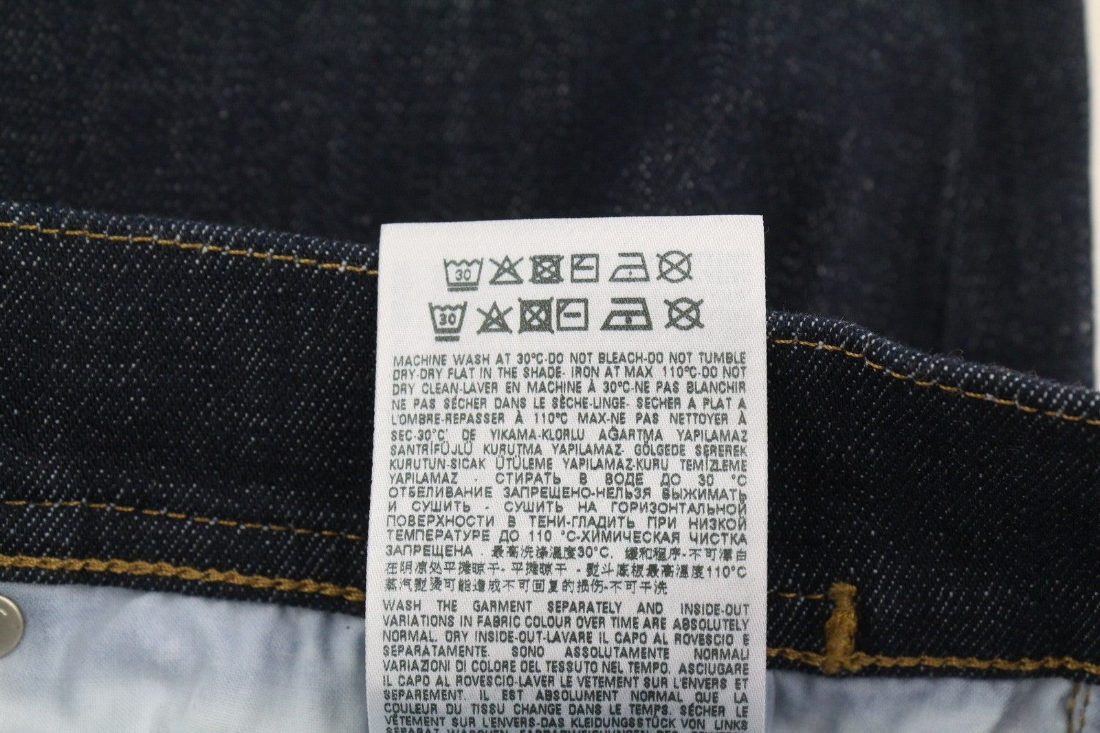 DIESEL D-Amny-Z Z9C33 vyriški džinsai W30/L32 Slim Fit su užtrauktukais ir kišenėmis tamsiai mėlynos spalvos džinsinis audinys 